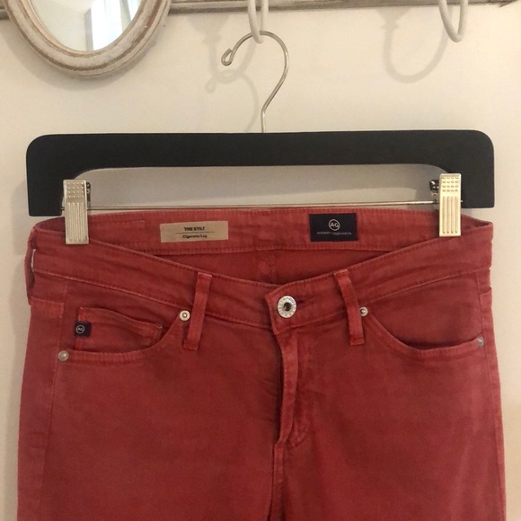 AG Cigarette Leg Jean in Nantucket Red (25) - Picture 2 of 4